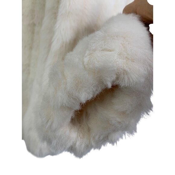 M Womens Vintage White Faux Fur Coat Minclure By Casper Insulated - Picture 9 of 10